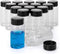 Kesell 25ml Transparent Control Spiral Glass Sample Bottle - Small Glass Bottle with Screw Cap, Pack of 16