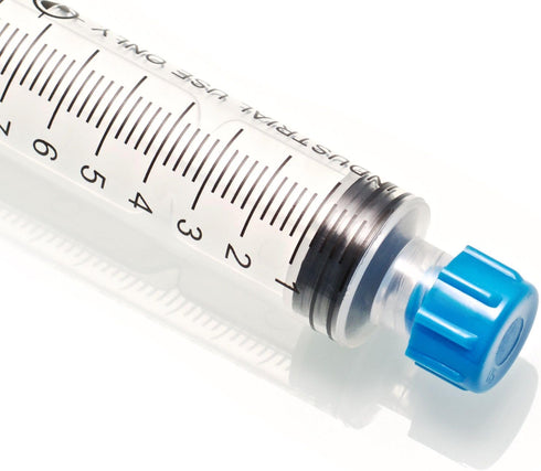 Easy Grip Syringe Tip Cap - Luer Lock, Blue, Non-Sterile (10 Count)