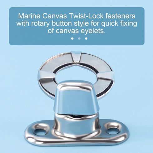 15 Sets Twist Lock Fasteners, Marine Grade Quarter Turn Fasteners, Rustproof Zinc Alloy Eyelet and Stud