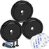 TRYMAG 3 Pack Black Rare Earth Magnets with Holes, 110lbs Strong Neodymium Cup Magnets with Adhesive Backing for Wall