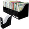 Evelots Magazine File Holder, Set of 6 Black, Office Desk Organizer, Sturdy Cardboard, Easy Assemble