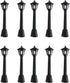 Pxiryanlow 10PCS Mini Street Light Model Railway Train Lamp Miniature Plastic Village Pathway