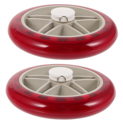 PRETYZOOM 2pcs Replacement Wheels for Rolling Cart PU Plastic Grocery Trolley Wheels