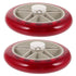 PRETYZOOM 2pcs Replacement Wheels for Rolling Cart PU Plastic Grocery Trolley Wheels