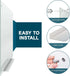 J&J Worldwide Install Fittings, Includes Hardware, Maker Tray, Markers, Eraser, and 4 Magnets, Black
