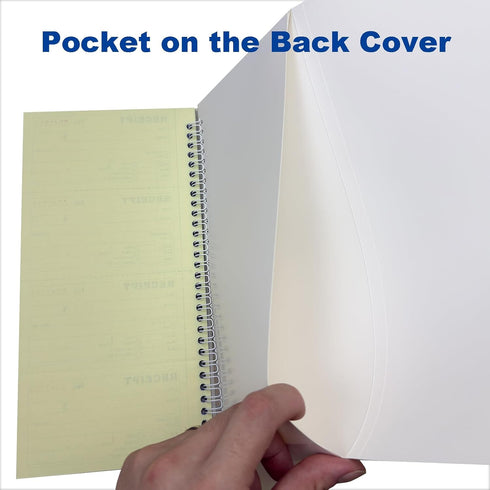 IWIZPRINT 3-Part 5-1/2" 11" 100 Sets 4 Copies(1-Pack) Money and Rent Receipt Book Carbonless x Spiral Bound per Book