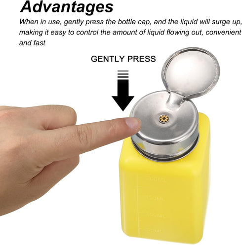 MECCANIXITY Solvent Alcohol Dispenser - 6.8oz/200ml Push Down Liquid Dispenser Pump for Acetone Cleanser