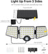 WL5000 3 270 IP65 Lepro Solar Lights for Outside, Motion Activated Security Lights, Separate Solar Panel, Adjustable