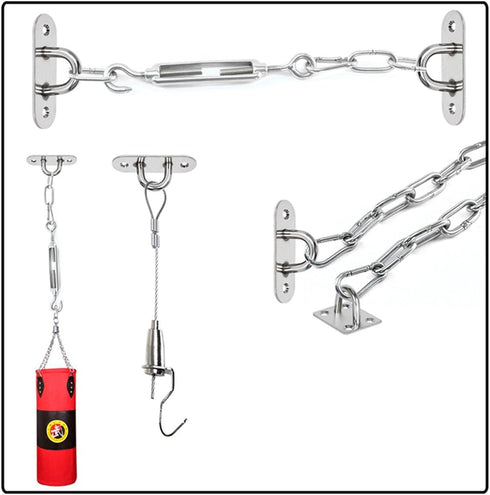 2-Pack M5 Ceiling & Wall Mount Hanging Hardware Fitting Set, 304 Stainless Steel Heavy Duty