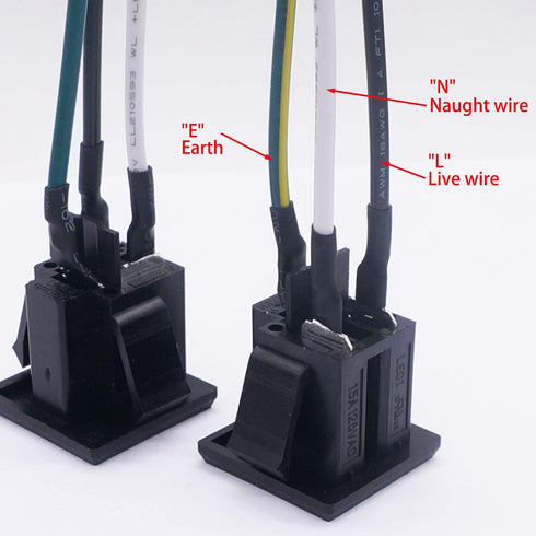 weideer 3Pcs 3 Pins US Power Socket Plug Panel, 15A 125V AC Panel Mount Outlet with 18AWG Connection