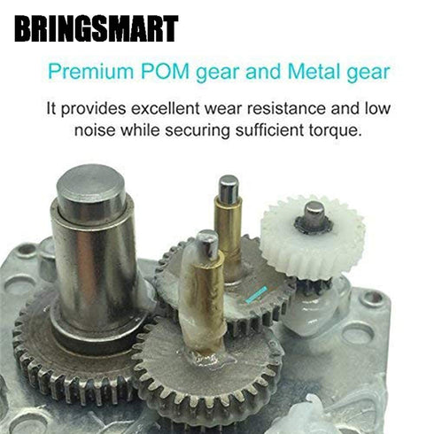 BRINGSMART 24V 40rpm DC Worm Gear Motor, 40kg.cm Self-Locking Reversed Mini Turbine Geared Motor for DIY Robot Rotating