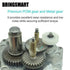 BRINGSMART 24V 40rpm DC Worm Gear Motor, 40kg.cm Self-Locking Reversed Mini Turbine Geared Motor for DIY Robot Rotating