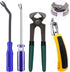 4Pcs Upholstery and Construction Staple Remover Tools Set - Nail Tack Remover,