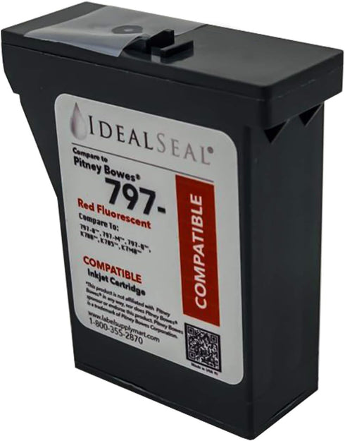IDEALSEAL Compatible Replacement Ink Cartridge for pb 797-0 797-m k7mo (100 Labels) for mailstation2 pb 797 pb k7m0