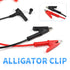 Multimeter Alligator Clips Leads, L Type Banana Male Plug to Alligator Clip Pure Copper Test Cable Multimeter Testing Probe for Electrical Testing 3 Feet