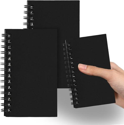 Jutom 2 Pcs Small Spiral Notebooks, Memo Pads 3 x 5 Inch, Pocket Notebooks Lined College Ruled Journal, 120 Pages
