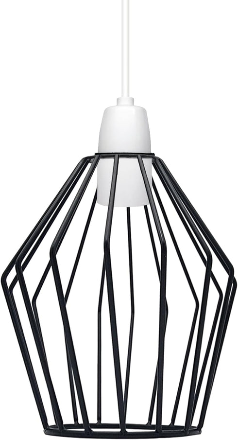 Bulb Bulbs (Pack 1) Black Metal Light Cage Vintage Wire Lamp Guard for Pendant Lights, Wall Sconce & Edison DIY Lamp