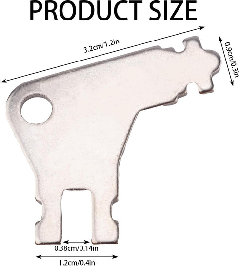 Gosknor 12pcs Paper Towel Dispenser Key for Georgia Pacific, Iron Tissue Dispenser Key Replacement Toilet Paper Holder