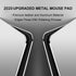 Hard Silver Aluminum Mouse Pad Mat - Ultra Thin Double Side for Gaming and Office (Small 9.05X7.08 Inch)