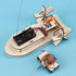 LAMCHAM Creative Wooden Remote Control Yacht DIY Hand-assembled RC Boat Toy Kit