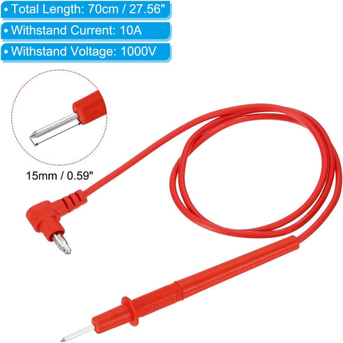 PATIKIL Multimeter Test Leads Set, Banana Plug 1000V 10A Test Cable with Probes for Electrical Circuit Test Measurement, Black Red