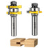2 Pieces T Shape Tongue and Groove Router Bit Set, 1/4 Inch Shank, Woodworking Tools