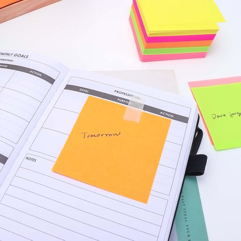 Non-Sticky Notes Memo Paper Squares, 3.35x3.35 in, 500 Sheets, Colorful Memo Pads for Writing