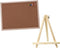 STOBOK Wooden Frame Message Board, Small Cork Board with Easel Display Stand for Home or Office Use