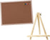 STOBOK Wooden Frame Message Board, Small Cork Board with Easel Display Stand for Home or Office Use