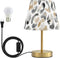ALAZA Table Lamp for Bedroom Nightstand Watercolor Leopard Spots Bedside Lamp with
