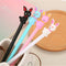 Cute Rabbit Gel Ink Pens, Kawaii Black Writing Ballpoint Pens, 6PCS Funny School Stationery for Office Supplies Gift