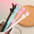 Cute Rabbit Gel Ink Pens, Kawaii Black Writing Ballpoint Pens, 6PCS Funny School Stationery for Office Supplies Gift