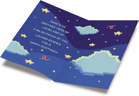 Prime Greetings Birthday Card for Son, Video Game Theme, Made in America, Eco-Friendly, Thick Card Stock with Premium