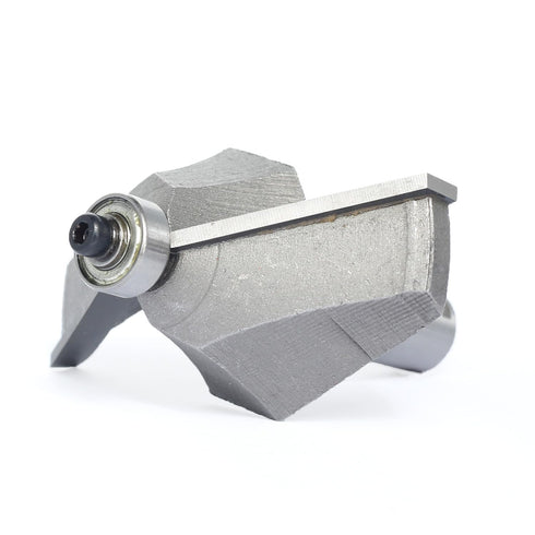 60 Bit,1/2" Shank,1-1/16" Depth,5/8" Degree Chamfer Router Cutting Cutting Length Horse Nose Bevel Bits,Eased Edge
