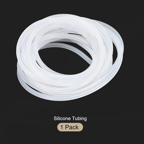 10ft Clear Silicone Tubing 1mm(0.04") ID x 4mm(0.16") OD, Industrial Plastic Hoses for Pump Siphoning Irrigation