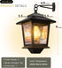 2 Pack Bulb,Outdoor 4 Hooks,3000K PASAMIC Solar Wall Lanterns with Replaceable Hanging Lights with Solar Panels,Dusk