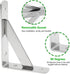 Augiimor 4PCS 4 3 Inch 2mm Stainless Steel Shelf Bracket, x Solid Heavy Duty Shelf Bracket, Corner Brace L Brackets