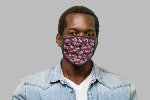 Fabrique Innovations 100% NCAA Mississippi State Bulldogs, Cotton, Double Layer, Washable & Reusable, Non-Medical Face