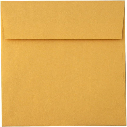 LUXPaper Square Invitation Envelopes | Peel & Press | Gold Metallic | 5 3/4" x 5 3/4" | 80lb. Text | 50 Qty