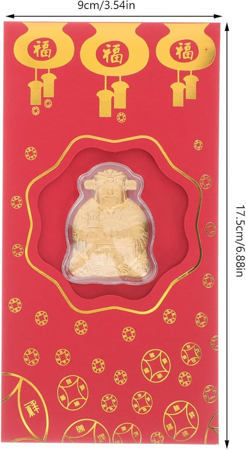 BESPORTBLE Chinese New Year Red Envelopes, Lucky Money Envelopes for Spring Festival Birthday Wedding Party, 10 Pcs
