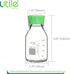 Utile Media Bottle, 3.3 Borosilicate Glass Storage Bottles with GL45 Screw Caps, 4pcs of 250ml Lab Bottles