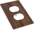 GNIXYUNXI 1 Outlet Covers Dark Walnut Wood Grain Gang Duplex Light Switch Cover Plate Decorative Switch Plate Covers