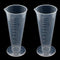 YXQ 2 Pcs 100mL Plastic Graduated Measuring Cup, Capacity Beaker, Cone Shape Round Base for Labs Kitchen Clear