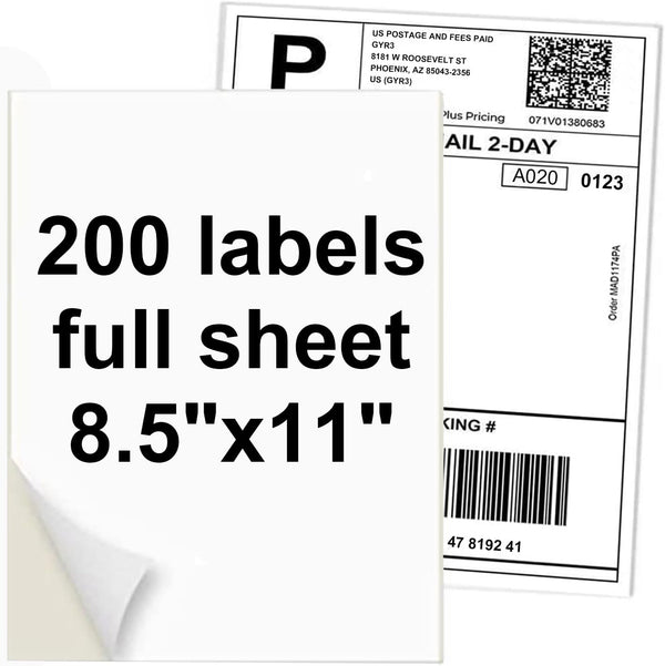NefLaca Full Sheet Sticker Paper for Laser & Ink Jet Printers, 8.5" x