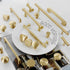 SANCHAKOU 2 Pack 50 35Mm Dresser Handles Chinese Brass Two Hole Bedside Cabinet Shoe Cabinet Drawer Handle *