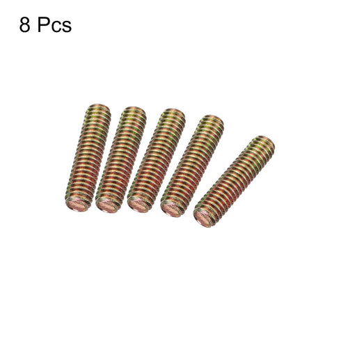 uxcell 8pcs Fully Threaded Rods - 5/16x1-1/4 Carbon Steel Long Threaded Screws for Furniture
