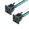 2PCS 15A 125V AC Panel Mount Outlet, Industrial Plug Female Connectors Adapter with 14AWG Connection Line