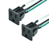 2PCS 15A 125V AC Panel Mount Outlet, Industrial Plug Female Connectors Adapter with 14AWG Connection Line
