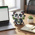 5.9x5.7 Inch Panda Eyeglass Holder, Funny Animal Decorative Eyeglass Organizer Stand with Bamboo Design, Desk Decor