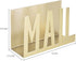 MyGift Modern Brass Metal Mail Holder, Countertop Organizer with Cutout MAIL Lettering Design for Documents